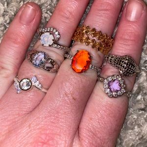 Ring Bomb Party Lot of 7 rings (size 8)